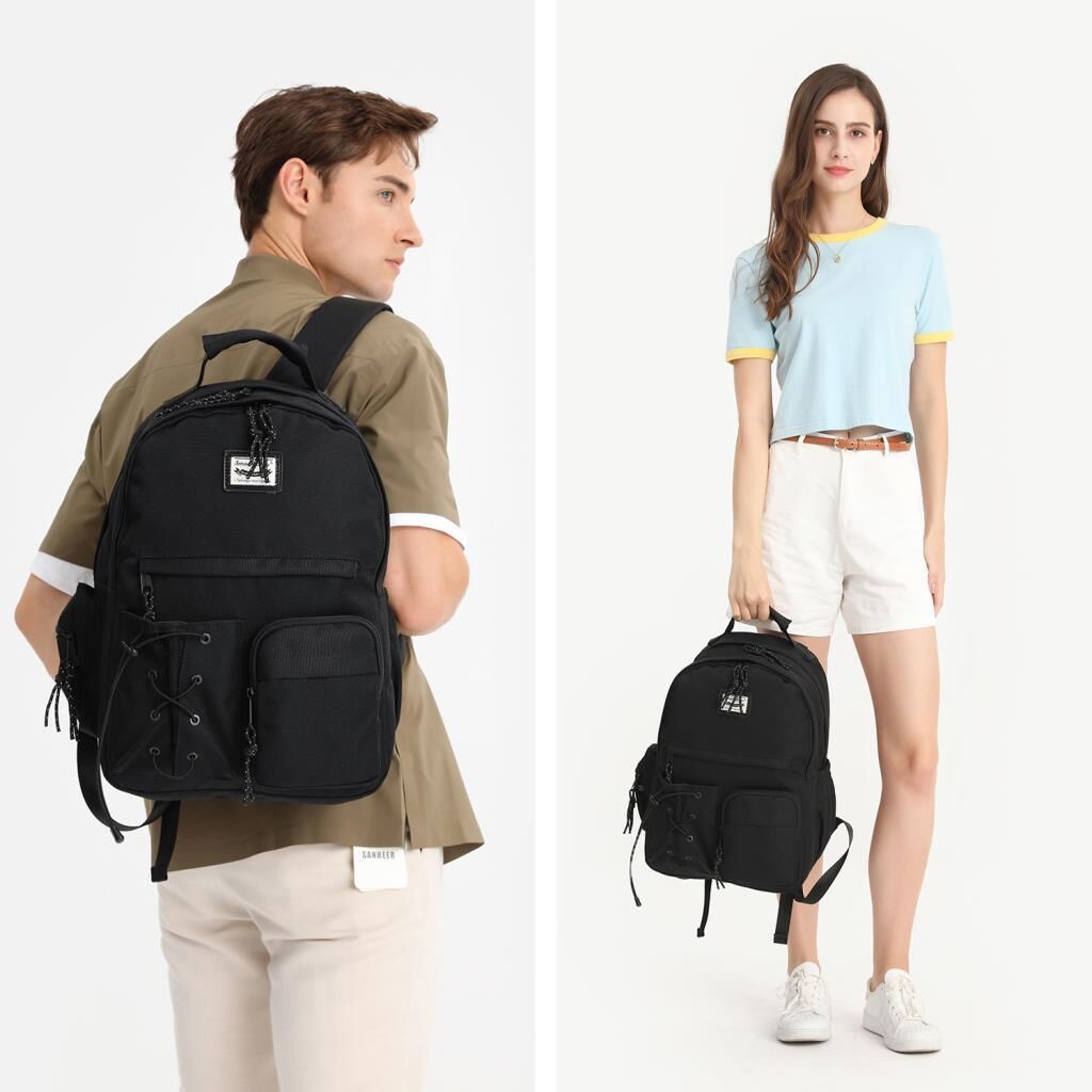 Smart Bags Sırt Çantası Okul Boyu Laptop Gözlü 3205 Hardal