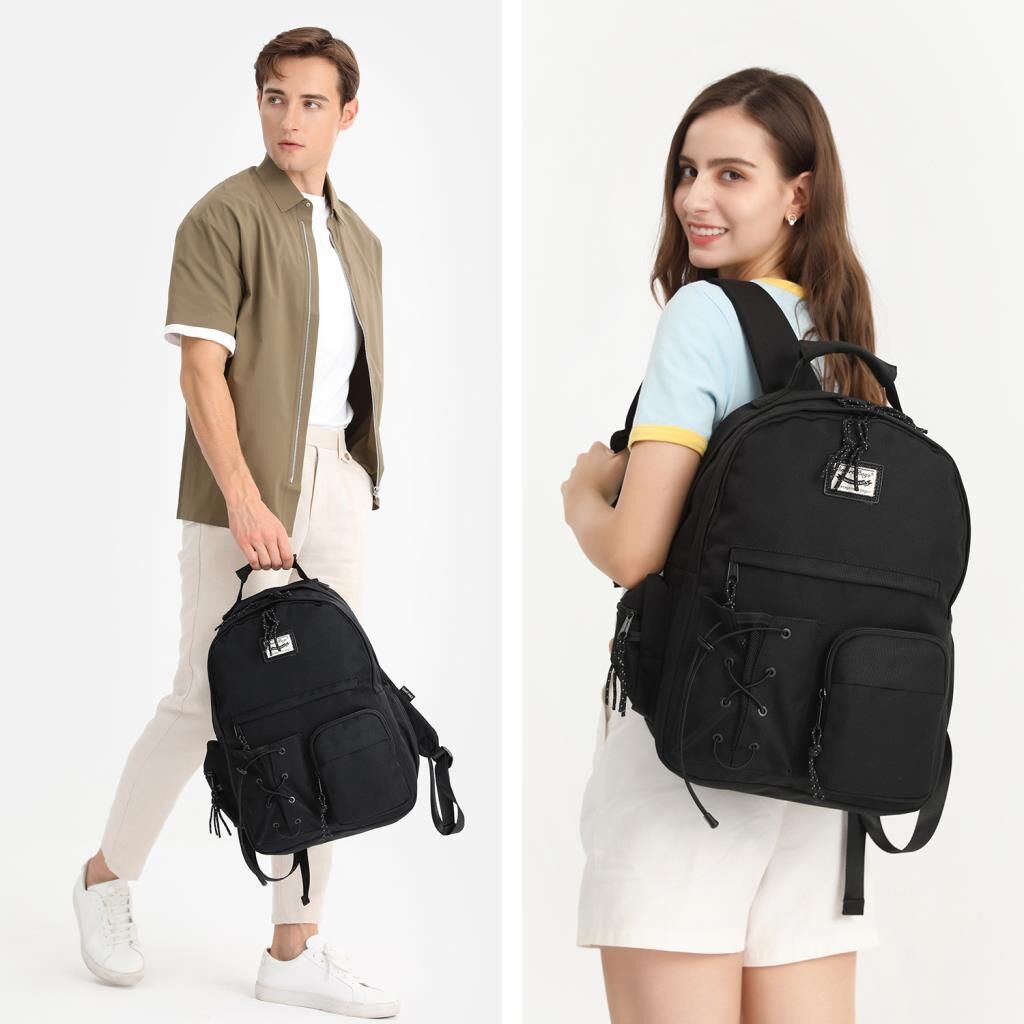 Smart Bags Sırt Çantası Okul Boyu Laptop Gözlü 3205 Hardal