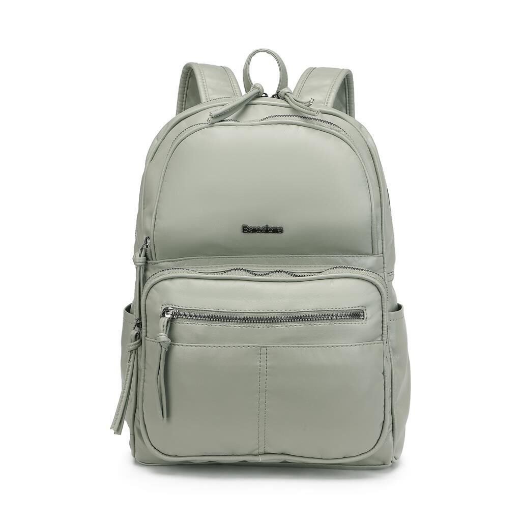 Yıkama Deri Büyük Boy Sırt Kadın Çantası 21-K Barcelona 1872