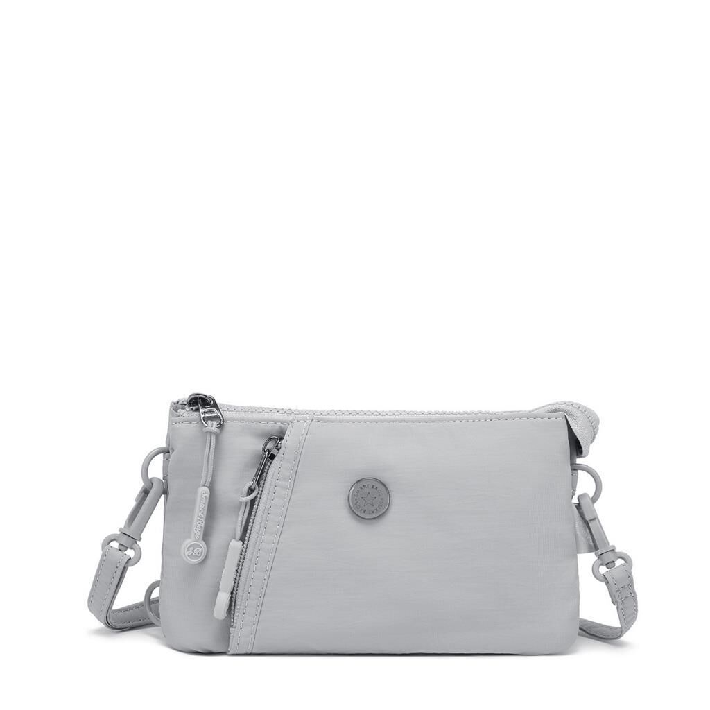 Smart Bags Mikro Poly Kumaş Uzun Askılı Kadın Cüzdanı 3343 Gri