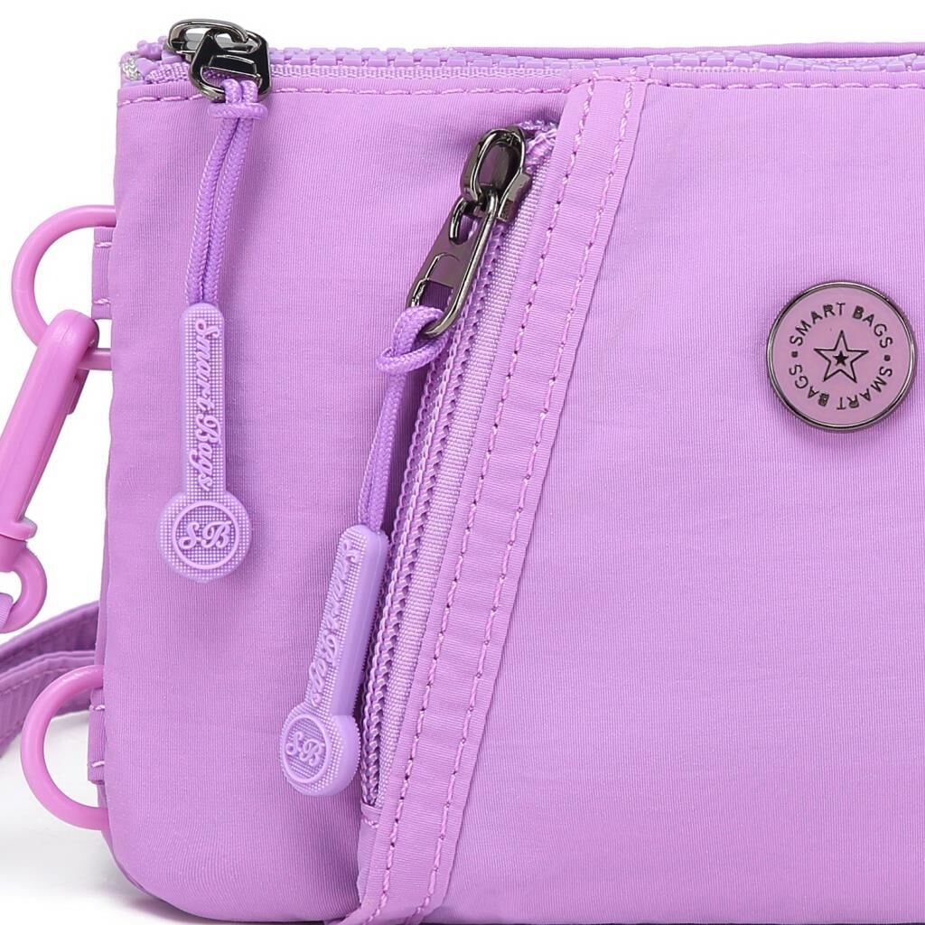 Smart Bags Mikro Poly Kumaş Uzun Askılı Kadın Cüzdanı 3343 Lila