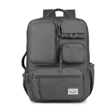 Smart Bags Sırt Çantası Okul Boyu Laptop Gözlü 3210 Koyu Gri
