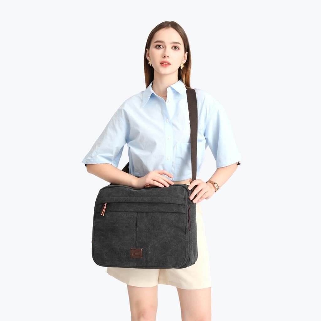 Askılı Postacı Tipi Dosya Çantası Kanvas Kumaş C Active 1321 Bej