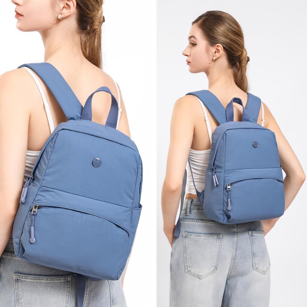 Smart Bags Mikro Poly Kumaş Kadın Sırt Çantası 3344 Mavi
