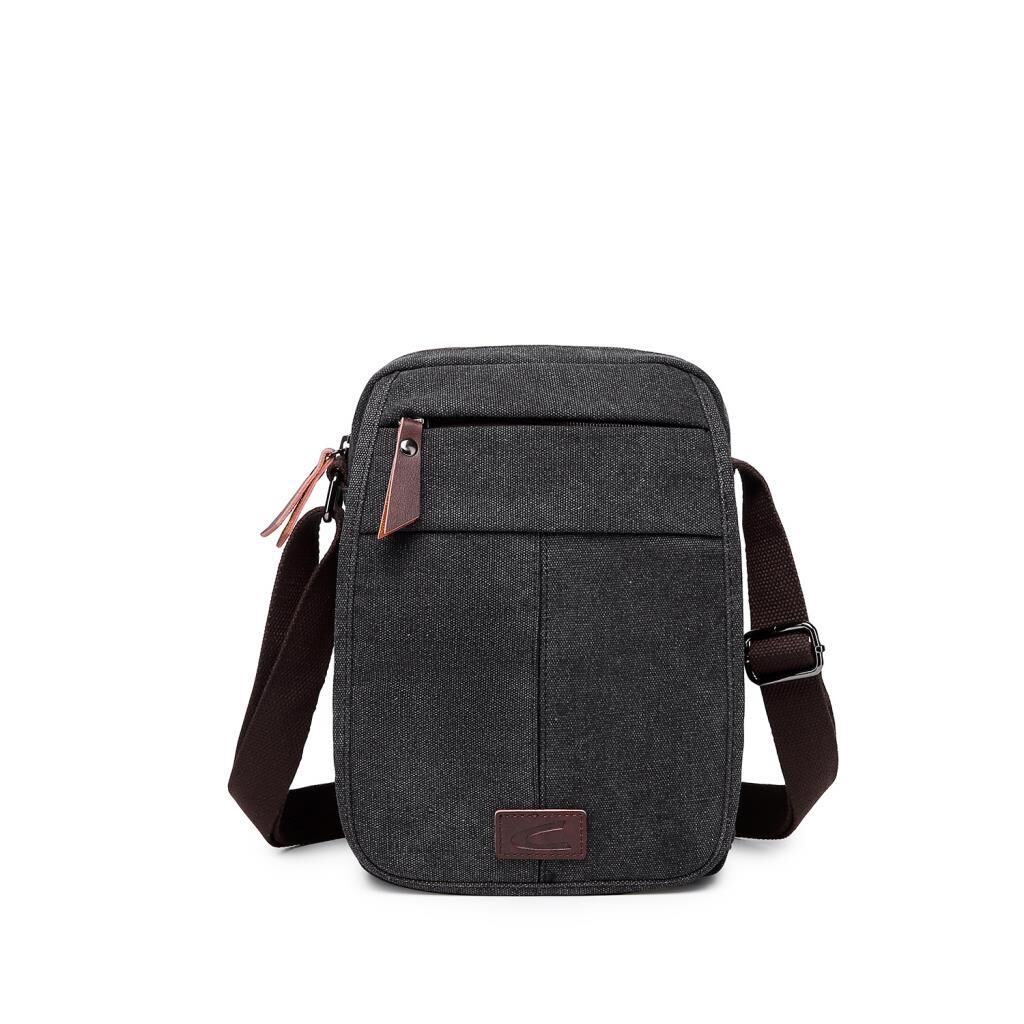 C-Active Orta Boy Askılı Postacı Çantası Kanvas Kumaş 1323 Siyah