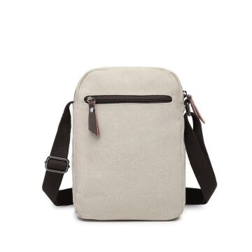 C-Active Orta Boy Askılı Postacı Çantası Kanvas Kumaş 1323 Bej