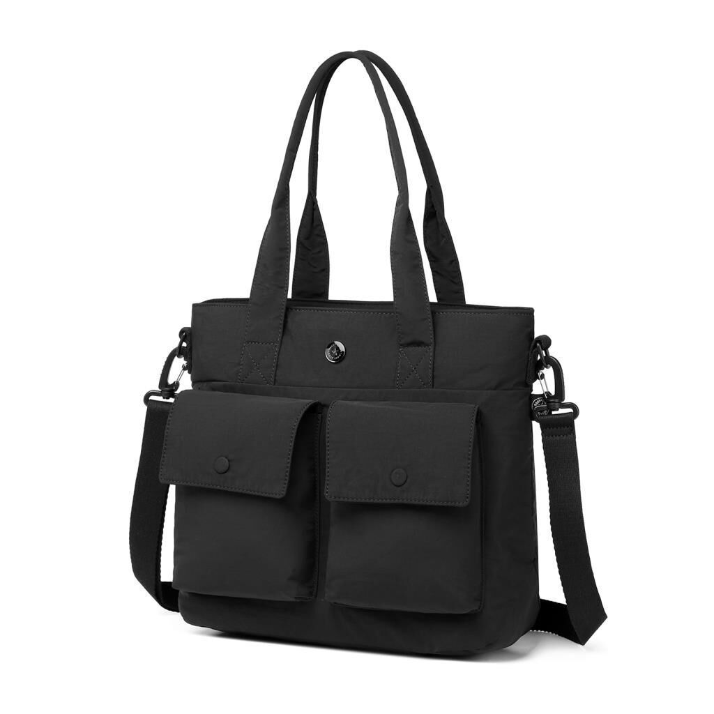 Smart Bags Mikro Poly Kumaş Büyük Boy Kadın Omuz Çantası 3345 Siyah