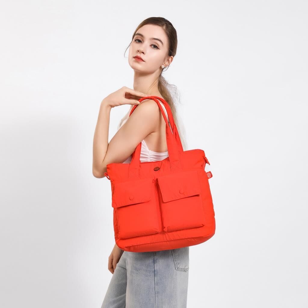 Smart Bags Mikro Poly Kumaş Büyük Boy Kadın Omuz Çantası 3345 Haki