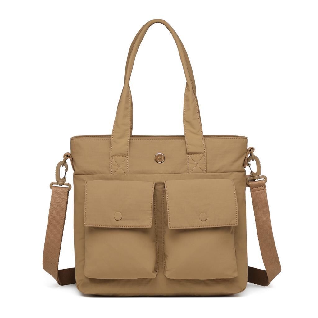 Smart Bags Mikro Poly Kumaş Büyük Boy Kadın Omuz Çantası 3345 A.Kahve