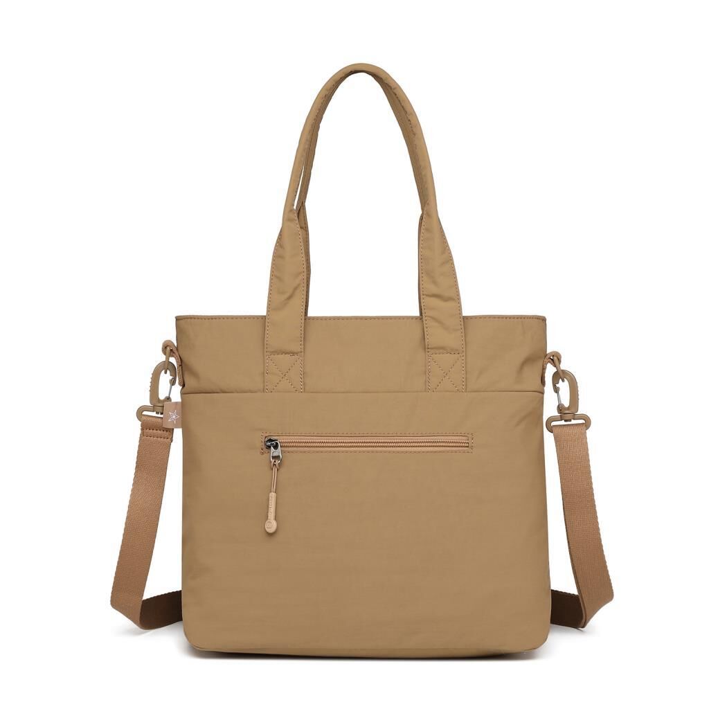 Smart Bags Mikro Poly Kumaş Büyük Boy Kadın Omuz Çantası 3345 A.Kahve