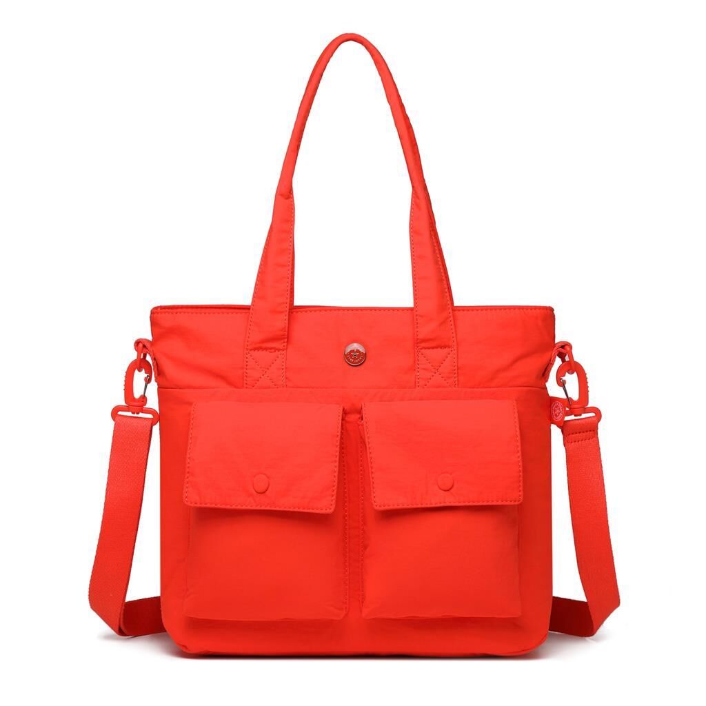 Smart Bags Mikro Poly Kumaş Büyük Boy Kadın Omuz Çantası 3345 Orange