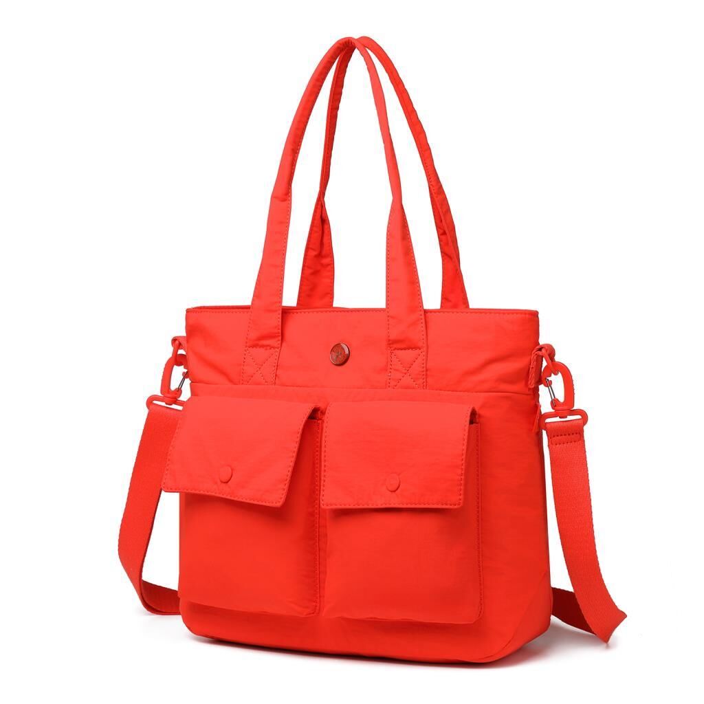 Smart Bags Mikro Poly Kumaş Büyük Boy Kadın Omuz Çantası 3345 Orange