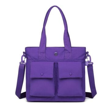 Smart Bags Mikro Poly Kumaş Büyük Boy Kadın Omuz Çantası 3345 Mor