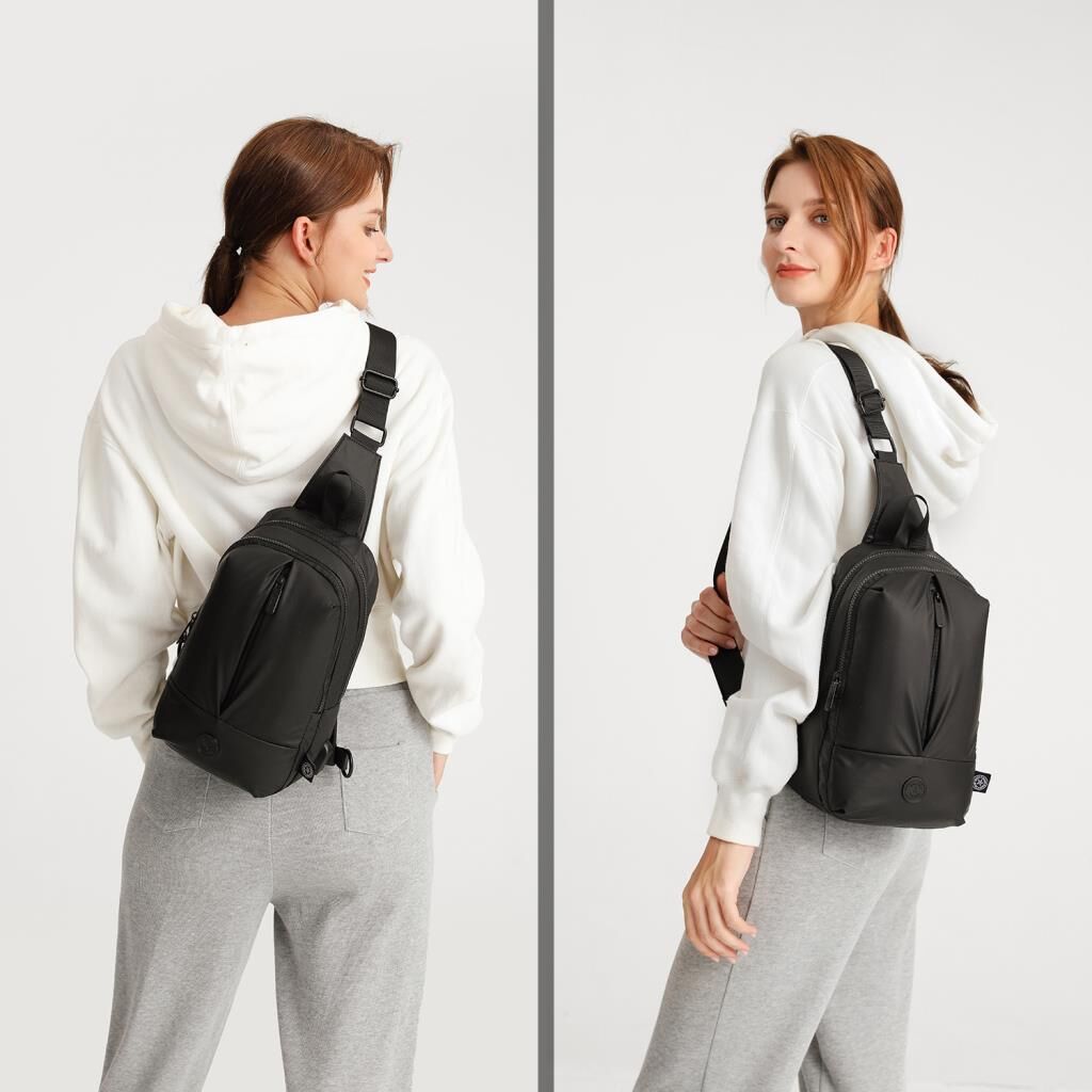 Gumi Kumaş Smart Bags Uniseks Bodybag Omuz Çantası 8655 01 Siyah