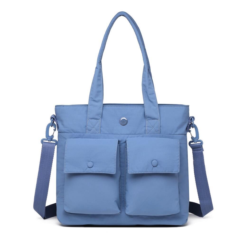 Smart Bags Mikro Poly Kumaş Büyük Boy Kadın Omuz Çantası 3345 J.Mavi