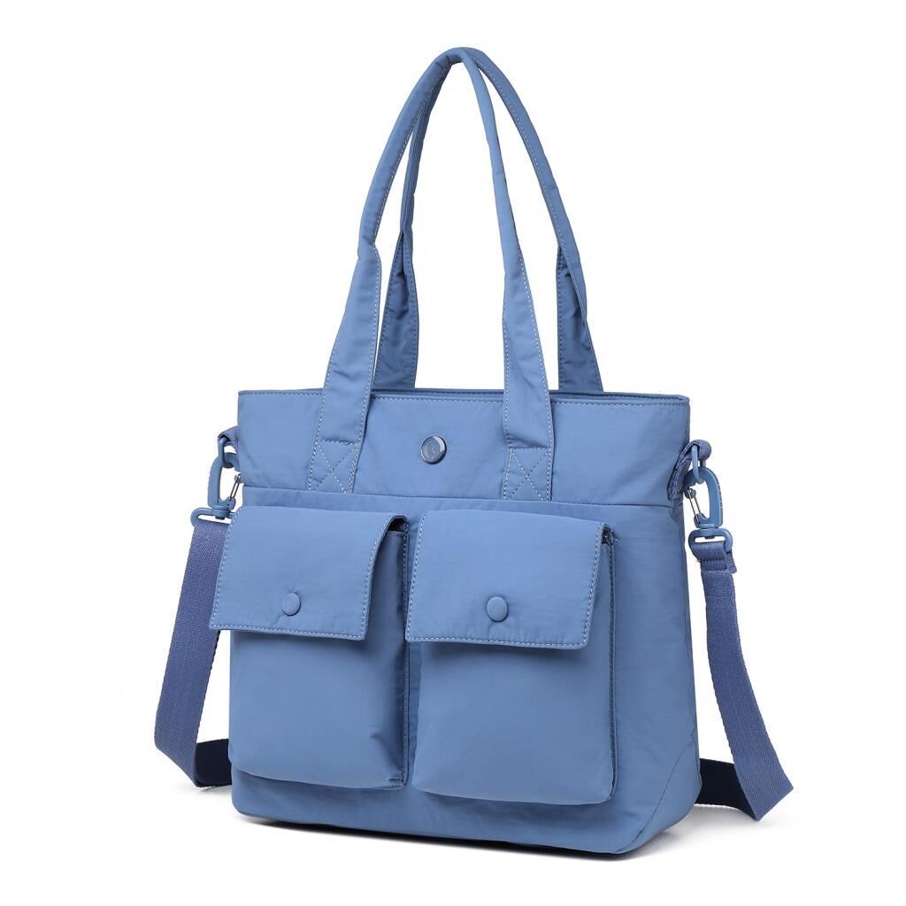 Smart Bags Mikro Poly Kumaş Büyük Boy Kadın Omuz Çantası 3345 J.Mavi