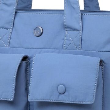Smart Bags Mikro Poly Kumaş Büyük Boy Kadın Omuz Çantası 3345 J.Mavi