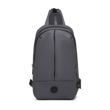 Gumi Kumaş Smart Bags Uniseks Bodybag Omuz Çantası 8655 Gri