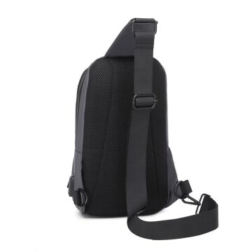 Gumi Kumaş Smart Bags Uniseks Bodybag Omuz Çantası 8655 Gri