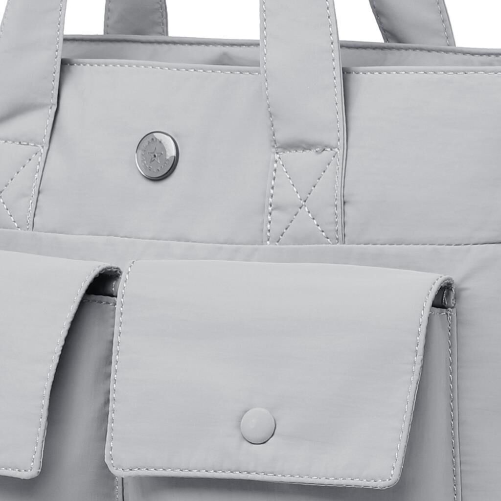 Smart Bags Mikro Poly Kumaş Büyük Boy Kadın Omuz Çantası 3345 Gri
