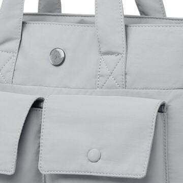 Smart Bags Mikro Poly Kumaş Büyük Boy Kadın Omuz Çantası 3345 Gri