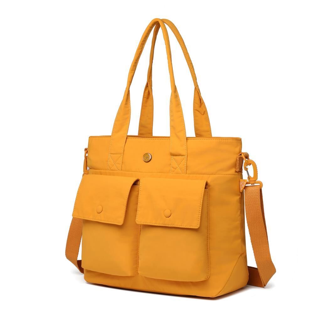 Smart Bags Mikro Poly Kumaş Büyük Boy Kadın Omuz Çantası 3345 Hardal