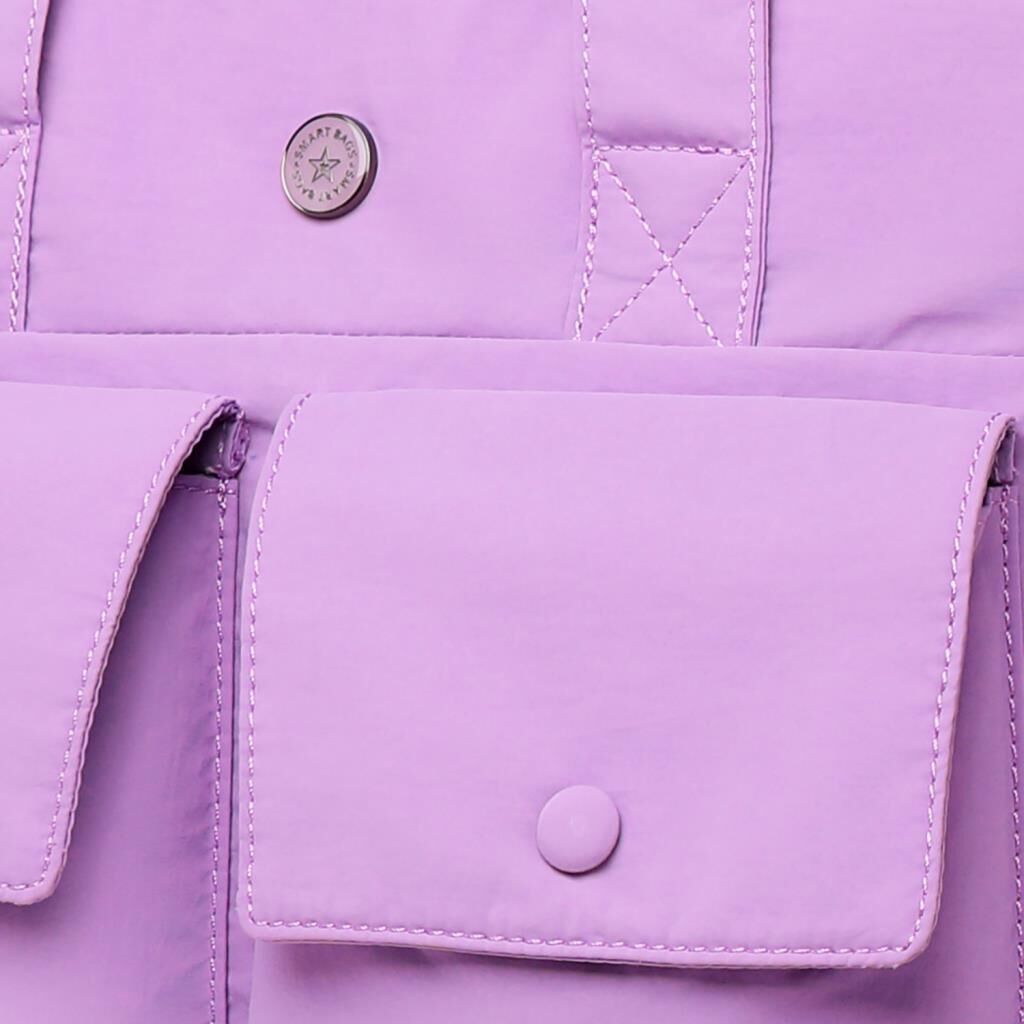 Smart Bags Mikro Poly Kumaş Büyük Boy Kadın Omuz Çantası 3345 Lila