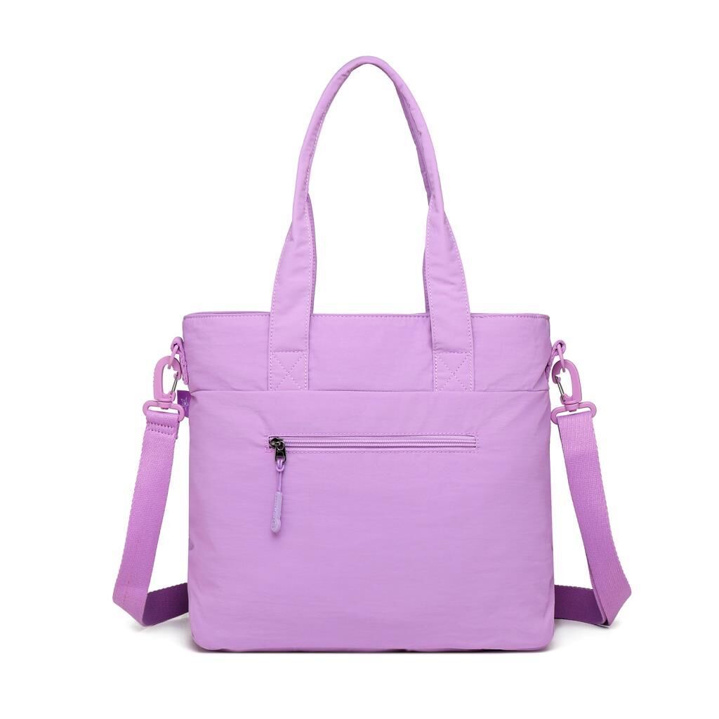 Smart Bags Mikro Poly Kumaş Büyük Boy Kadın Omuz Çantası 3345 Lila