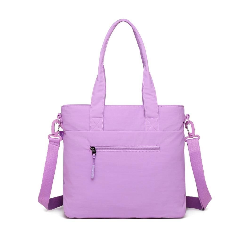 Smart Bags Mikro Poly Kumaş Büyük Boy Kadın Omuz Çantası 3345 Lila