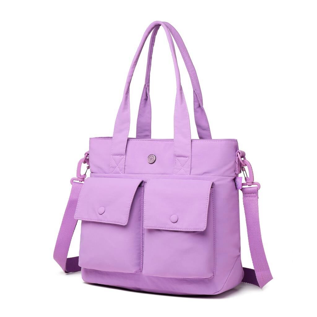 Smart Bags Mikro Poly Kumaş Büyük Boy Kadın Omuz Çantası 3345 Lila