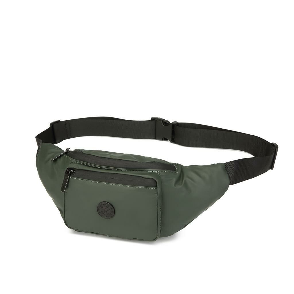Gumi Kumaş Smart Bags Uniseks Bodybag Bel Çantası 8762 29 Koyu Yeşil