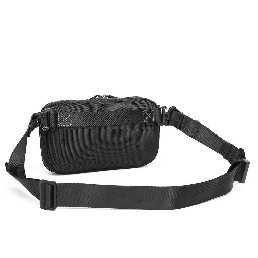 C-Active Erkek Askılı Bodybag Bel Çantası Oxford Kumaş 8739 Siyah