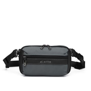 C-Active Erkek Askılı Bodybag Bel Çantası Oxford Kumaş 8739 Gri