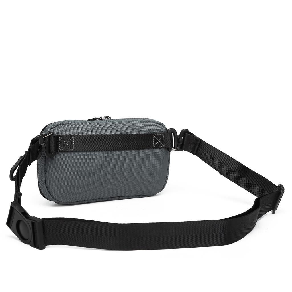 C-Active Erkek Askılı Bodybag Bel Çantası Oxford Kumaş 8739 Gri