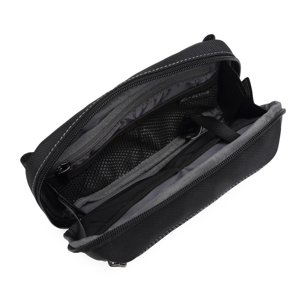 C-Active Erkek Askılı Bodybag Bel Çantası Oxford Kumaş 8739 Gri