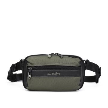 C-Active Erkek Askılı Bodybag Bel Çantası Oxford Kumaş 8739 Haki