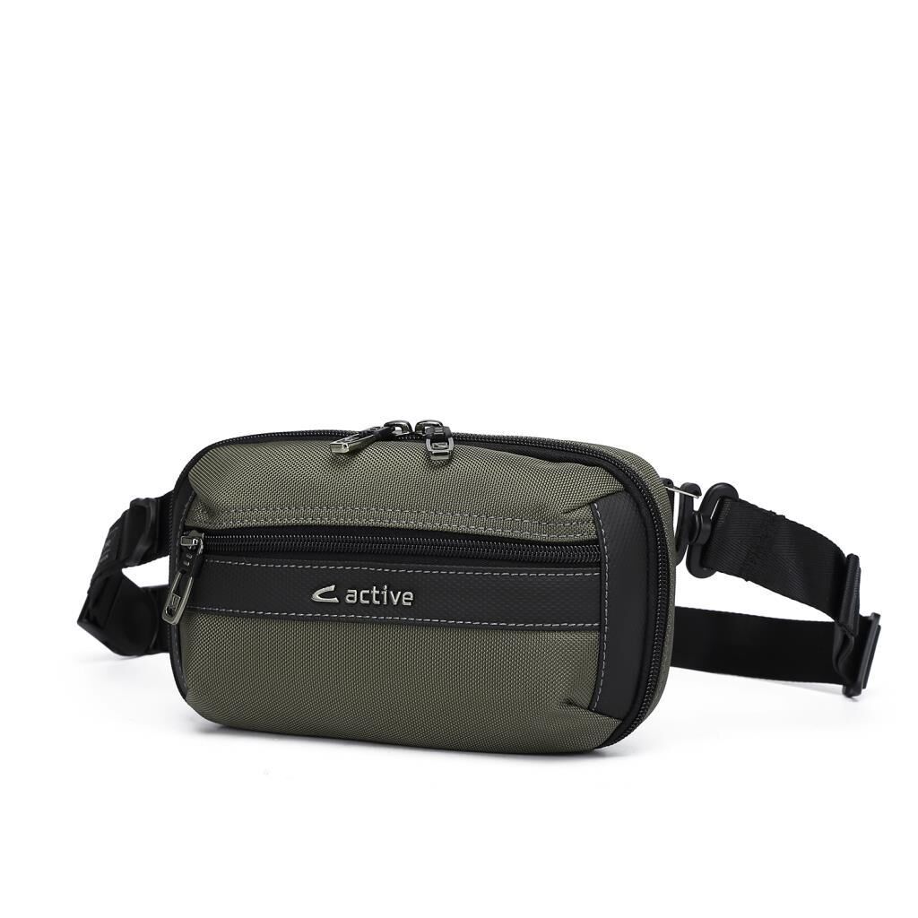 C-Active Erkek Askılı Bodybag Bel Çantası Oxford Kumaş 8739 Haki