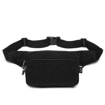 Smart Bags Bodybag Unisex Bel Çantası Krinkıl Kumaş 1154 Siyah