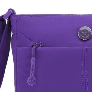 Smart Bags Mikro Poly Kumaş Postacı Kadın Çantası 3340 Mor