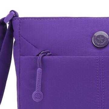 Smart Bags Mikro Poly Kumaş Postacı Kadın Çantası 3340 Mor