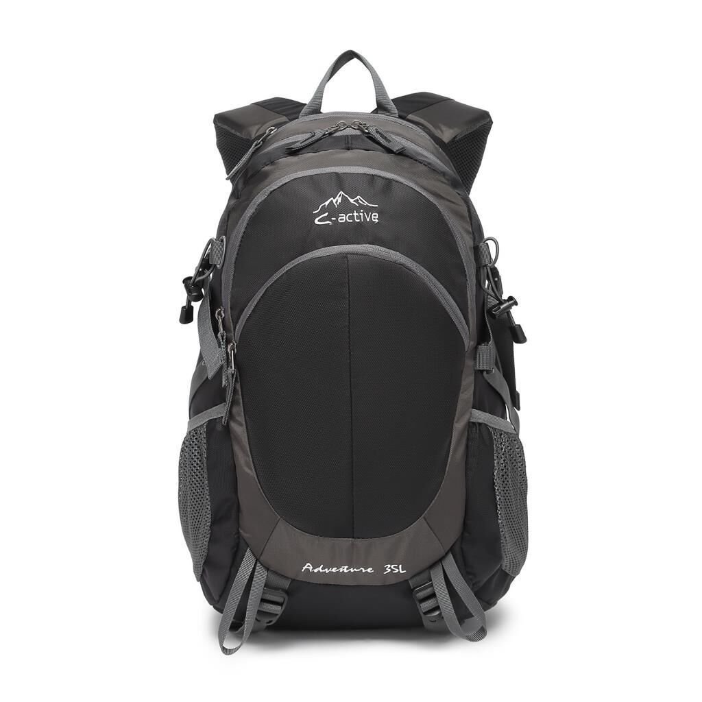 C-Active 35 Litre Kamp Seyahat Outdoor Dağcı Sırt Çantası 8690 Siyah/Gri