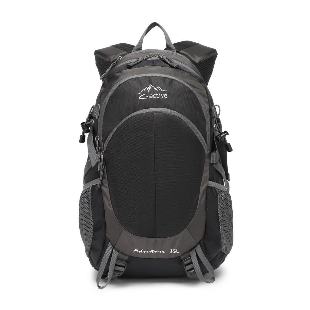 C-Active 35 Litre Kamp Seyahat Outdoor Dağcı Sırt Çantası 8690 Siyah/Gri