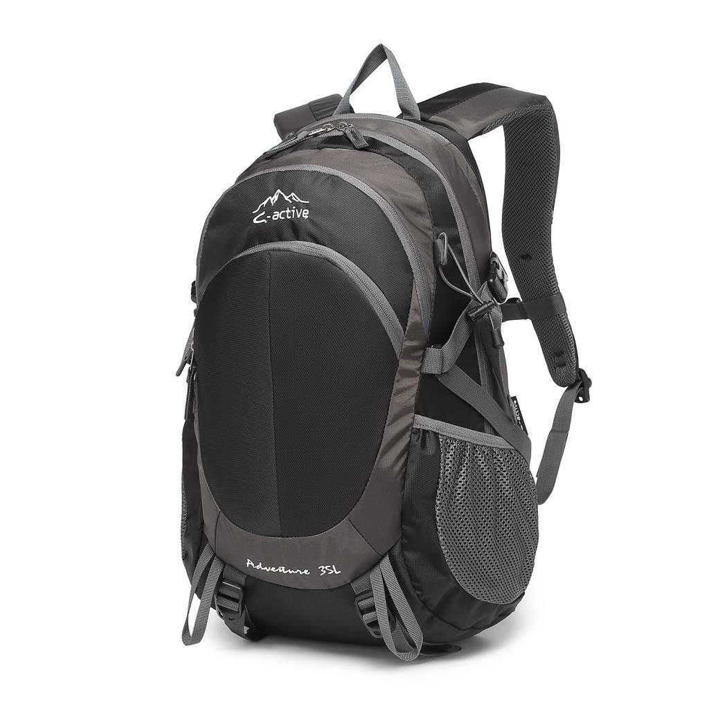 C-Active 35 Litre Kamp Seyahat Outdoor Dağcı Sırt Çantası 8690 Siyah/Gri