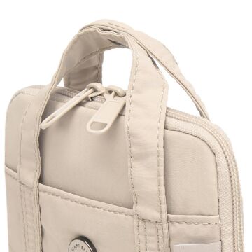 Smart Bags Mikro Poly Kumaş Askılı Mini Boy Kadın Cüzdanı 3346 Bej