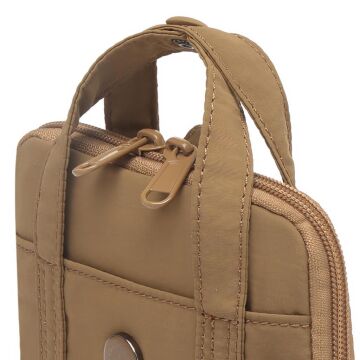 Smart Bags Mikro Poly Kumaş Askılı Mini Boy Kadın Cüzdanı 3346 A.Kahve