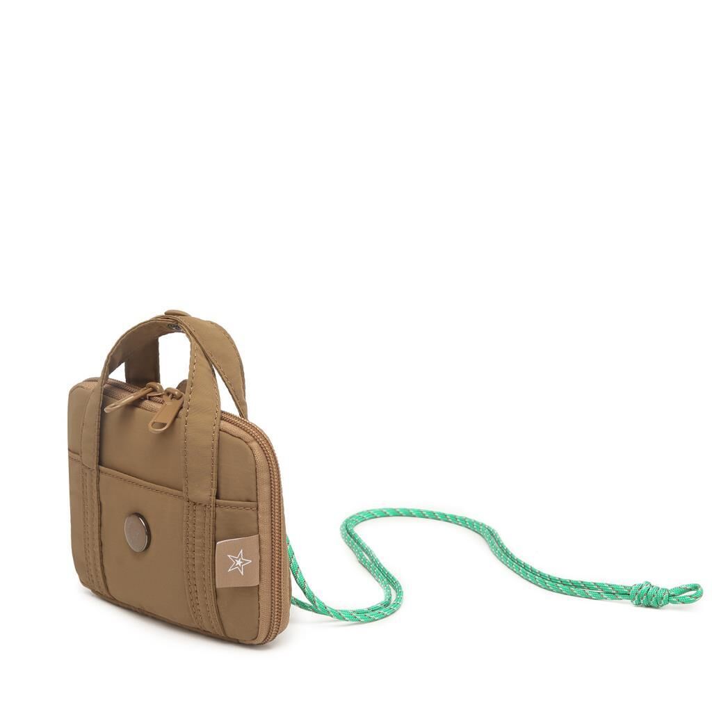 Smart Bags Mikro Poly Kumaş Askılı Mini Boy Kadın Cüzdanı 3346 A.Kahve