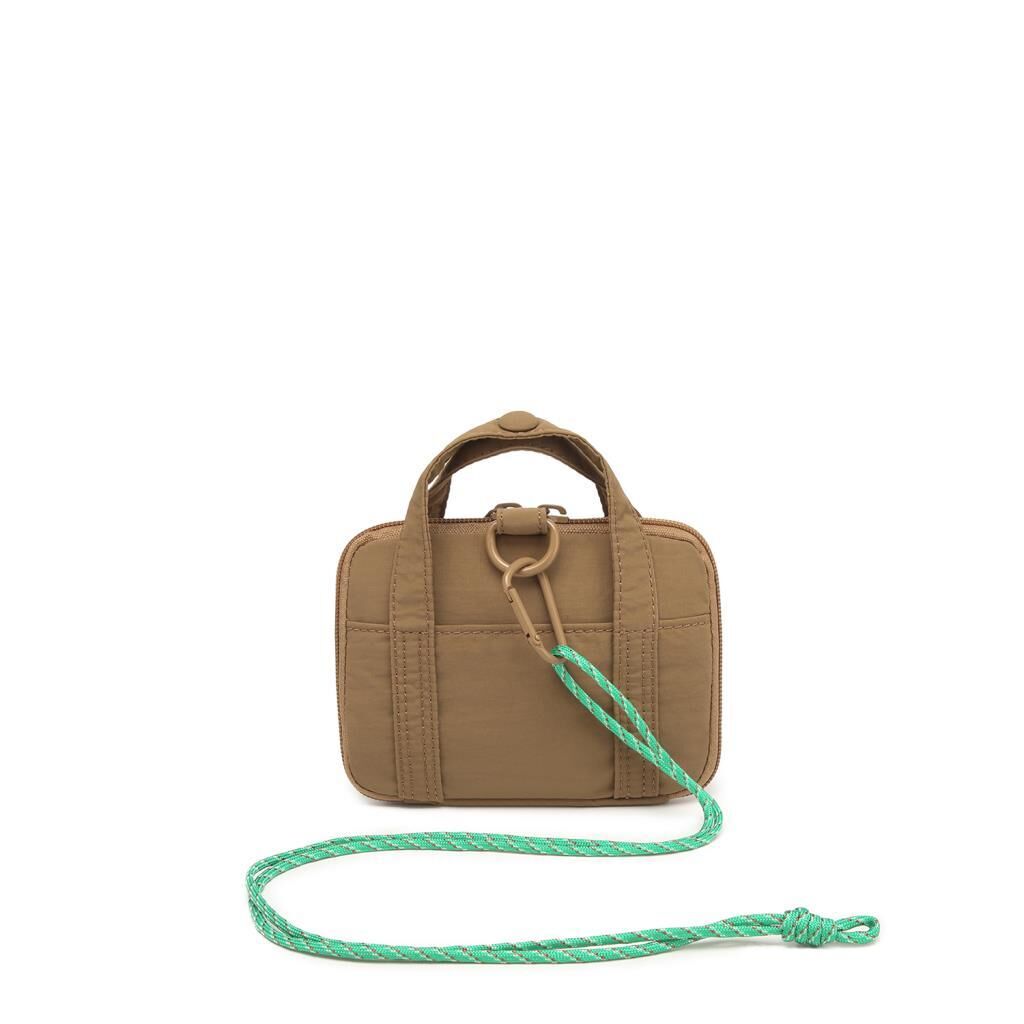 Smart Bags Mikro Poly Kumaş Askılı Mini Boy Kadın Cüzdanı 3346 A.Kahve