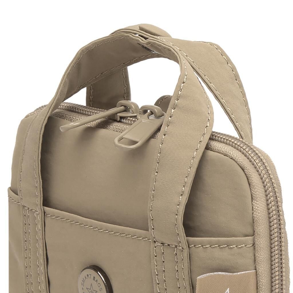Smart Bags Mikro Poly Kumaş Askılı Mini Boy Kadın Cüzdanı 3346 Vizon
