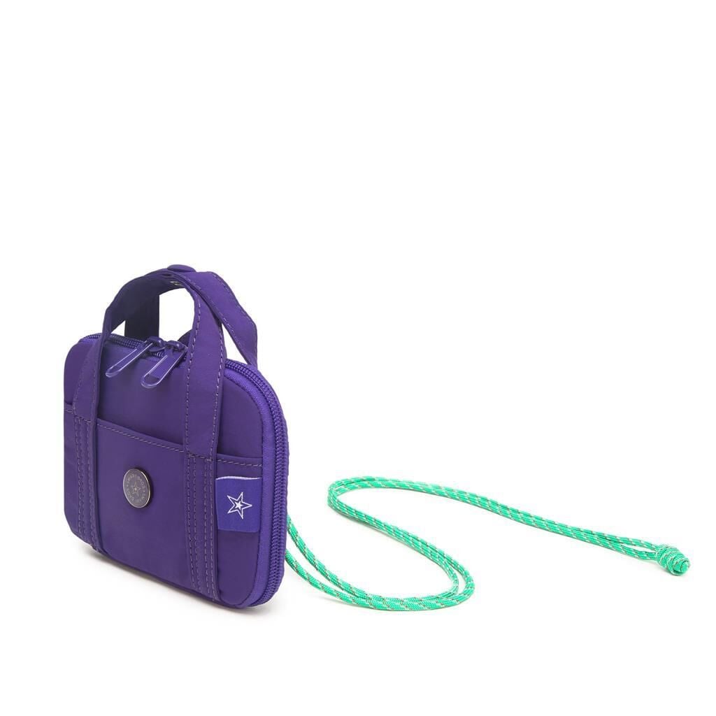 Smart Bags Mikro Poly Kumaş Askılı Mini Boy Kadın Cüzdanı 3346 Mor