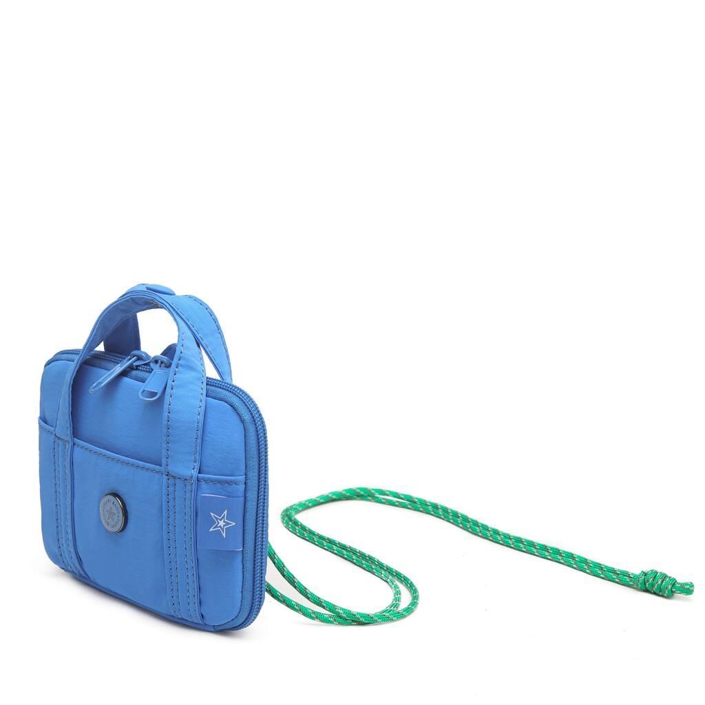 Smart Bags Mikro Poly Kumaş Askılı Mini Boy Kadın Cüzdanı 3346 Mavi